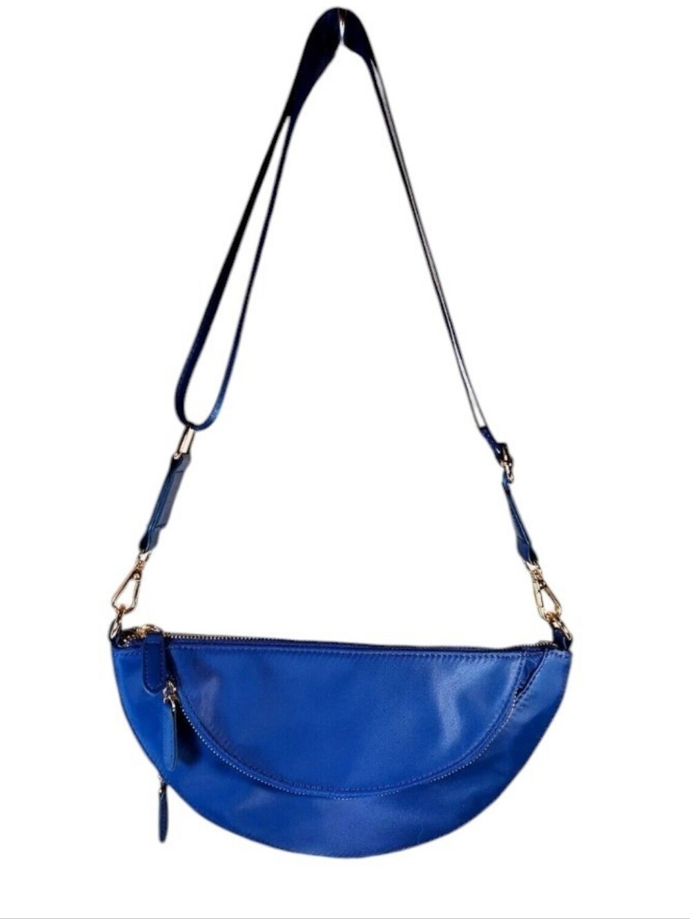 Chico's Bright Blue Half Moon Crossbody